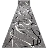 Rugsx Tapis de couloir SILVER CHOCO gris 90 cm 90x600 cm