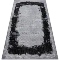 Rugsx Tapis CORE A004 Cadre, ombragé - structurel, deux niveaux de molleton, noir / gris 120x170 cm