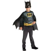 Rubies Déguisement enfant - - Kit top et masque Batman - Noir - 4 à 8 ans - Licence officielle