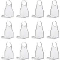Jojomino Lot de 12 porte-gobelets anti-débordement pour détergent à lessive, support pliable sans couture, crochet blanc