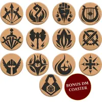 Lynx Sous-verres en li ge HQ DND - Lot de 12 sous-verres de classe + 1 DM Icon - Superbe cadeau pour les joueurs de D&D, les joueurs DM hommes ou femm