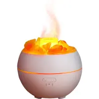 Melitt Humidificateur à Lumière LED en Pierre de Sel USB, Veilleuse D'Aromathérapie, D'Air pour Chambre Coucher, Maison, Bureau