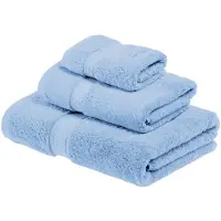 Superior Ensemble de 3 serviettes en coton égyptien de qualité supérieure comprenant 1 serviette de bain, 1 serviette à main, 1 serviette pour le visage/g