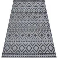 Rugsx Tapis Structural SOLE D3852 Boho, diamants - tissé à plat gris 120x170 cm