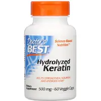 Doctors Best , Kératine Hydrolysée, 500 mg, 60 Capsules Végétales