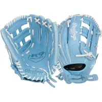 Rawlings | Gant de softball rapide s rie R9 | 12 pi | Droitier | Pro H-Web | Bleu Columbia