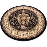 Rugsx Tapis ROYAL ADR cercle modèle 521 noir cercle 150 cm