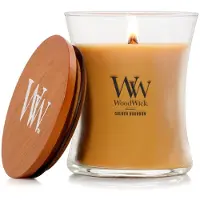 Woodwick Golden Bourbon Bougie de Noλl Cadeaux pour femmes et hommes Bougie sablier moyenne de 9,7 oz avec mθche crιpitante
