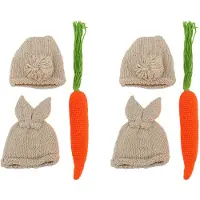 Tlily 2 accessoires de photographie pour nouveau-né, tenues tricotées pour bébé garçon et fille