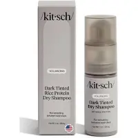 Kitsch Volumizing Rice Protein Shampooing Dry Shampoo Powder - Shampooing sec pour les femmes et les hommes cheveux noirs sans fonte absorbe l'hu