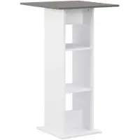 Helloshop26 Table haute mange debout bar bistrot blanc 110 cm 0902057
