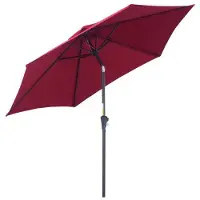 MUVOE Parasol de marché - - Ø 2,6 m - Aluminium - Polyester 180 g/m² - Résistant aux intempéries