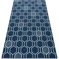 Rugsx Tapis SPRING 20404994 Hexagone, à cordes, à boucles - bleu 120x170 cm