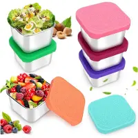 Typecat Contenants à vinaigrette en acier inoxydable 304, 170 ml, avec couvercle en silicone, pour conserver les aliments et les sauces
