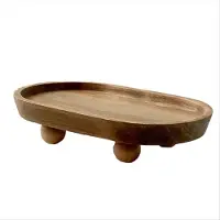 Torribaly Plateau en bois pour gâteau et dessert, idéal pour restaurant ou maison, avec ornements d'aromathérapie.