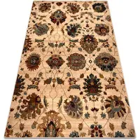 Rugsx Tapis en laine OMEGA LATICA fleurs crème 170x235 cm