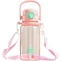 Semoic Bouteille d'eau grande capacité 1000 ml avec paille