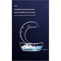 Melitt Haut-Parleur Bluetooth avec Humidificateur à Gouttes D'Eau Dolphin, Tonalité , Lumières Colorées