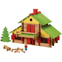 Jeujura - Construction en bois - Mon chalet en bois - Maxi coffret - 330 pièces - Dès 5 ans