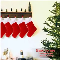 Typecat 30PCS Feutre Rouge Bas de Noël Porte-Bas de Noël Chaussettes Maison Cheminée Cadeau Sacs de Rangement pour Les Vacances