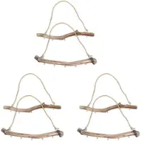 Melitt 6 Pièces Branches Décoratives en Bois Flotté Naturel Ferme Maison Décoration Murale Organisateurs de Bijoux Suspendus avec 5 Crochets