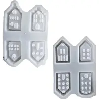Torribaly Moule en silicone pour maison, moules pour les fêtes et la fabrication de bougies en pâte