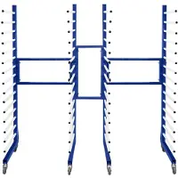 Monster Racking Chariots de séchage par pulvérisation (2 chariots) + kit de jonction – stockage mobile polyvalent, 8 orientations et 7 largeurs