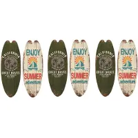 Tlily Lot de 4 panneaux en bois vintage à suspendre pour décoration de bar, festival, plage, style vintage