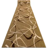 Rugsx Tapis de couloir KARMEL FRYZ - CHOCO noix 90 cm 90x230 cm