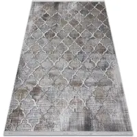 Rugsx Tapis LUCE 75 moderne marocain Trellis vintage - Structural gris / moutarde 173x270 cm