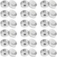Typecat Lot de 100 gobelets en aluminium pour bougies chauffe-plat, contenants de cire vides avec mèches pour bricolage