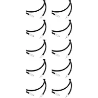 Typecat 10 Pièces 2mm de Largeur Collier de Corde en Alliage Collier de Chaine pour Homme Noir Argent Longueur 51cm