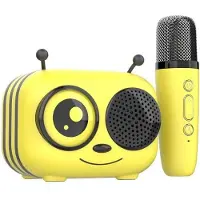 CGV Kit karaoké/haut-parleur Bluetooth et microphone sans fil Maya , Effets vocaux magiques, Contrôle , Effets microphone, Compatibleavec iOS et Android, Autonomie de 8 heures, Recharge USB