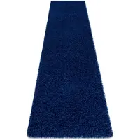 Rugsx Tapis, le tapis de couloir SOFFI shaggy 5cm bleu foncé - pour la cuisine, l'antichambre, le couloir 80x250 cm
