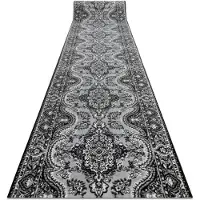 Rugsx TAPIS DE COULOIR BCF MORAD Wiosna rosette gris 60 cm 60x250 cm