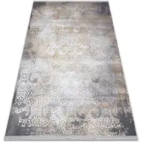 Rugsx Tapis LUCE 84 moderne Ornement vintage - Structural gris / moutarde 134x190 cm