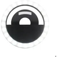 BigBen Interactive Anneau de lumière LED pour smartphone - - Universel - 36 LED - 3 niveaux - Fixation clip