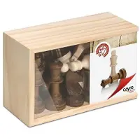 Cayro Large Wooden Chess Figure With Transparent Lid Marron Enfants