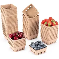 Semoic Panier à baies en pulpe de fibres, paquet de 60, pour fraises