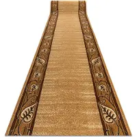 Rugsx TAPIS DE COULOIR BCF FELIKS vieil or 140 cm 140x390 cm