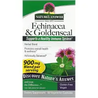 Natures Answer , Échinacée et Hydraste du Canada, 60 Capsules Végétariennes