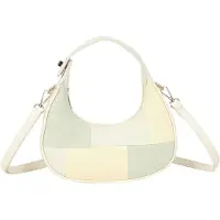 Gallantry Paris Gallantry, sac à main pour femme en denim patchwork avec bandoulière, beige