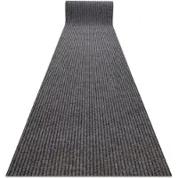 Rugsx Paillasson antidérapant pour les mètres courants GIN 1206 Liverpool extérieur, intérieur, sur caoutchouc brun clair 80 cm 80x300 cm