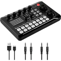 Torribaly Carte son live F998, mixeur audio, podcast, changeur de voix pour effets, microphone, karaoké