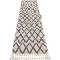 Rugsx Le tapis, le tapis de couloir BERBERE BENI crème - pour la cuisine, l'antichambre, le couloir 70x200 cm
