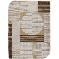 Rugsx Tapis en sisal ORGANIC 2769 Géométrique écru / naturel – forme irrégulière moderne 240x330 cm