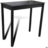 Helloshop26 Table haute mange debout bar bistrot noir MDF 115 cm 0902115