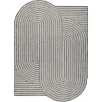Rugsx Tapis en sisal ORGANIC 2131 Géométrique écru / gris – naturel, forme irrégulière moderne 133x190 cm