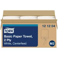 Tork Essuie-mains Soft Centerfeed, blanc, M2, haute absorption, 6 x 600 feuilles, 121204