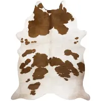Rugsx Tapis Imitation Peau de vache, Vache G5069-2, cuir marron 155x195 cm